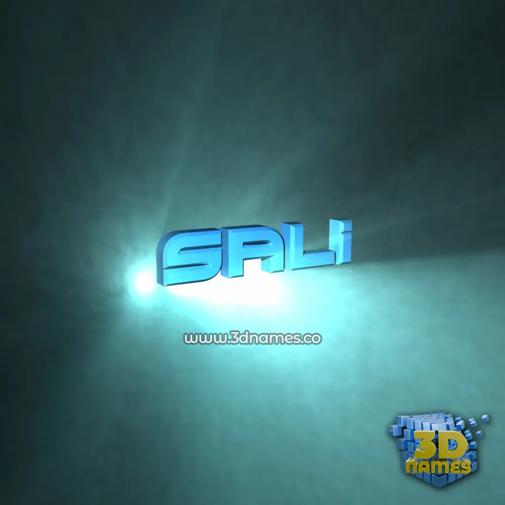 sali in Light Shine style - 3D name wallpaper