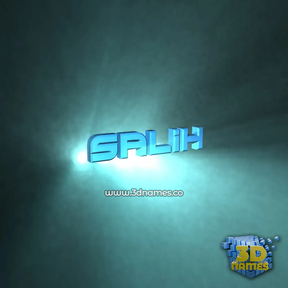 salih in Light Shine style - 3D name wallpaper