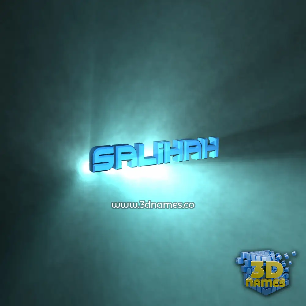salihah in Light Shine style - 3D name wallpaper