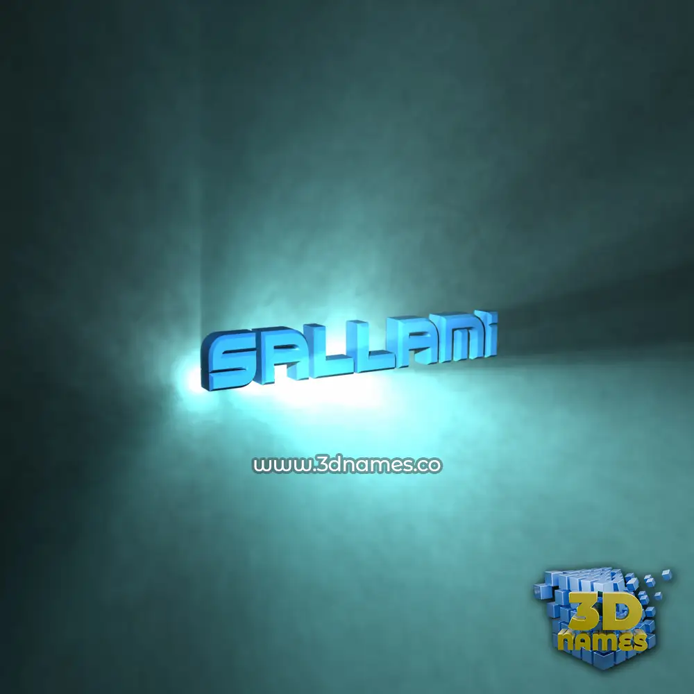 sallami in Light Shine style - 3D name wallpaper