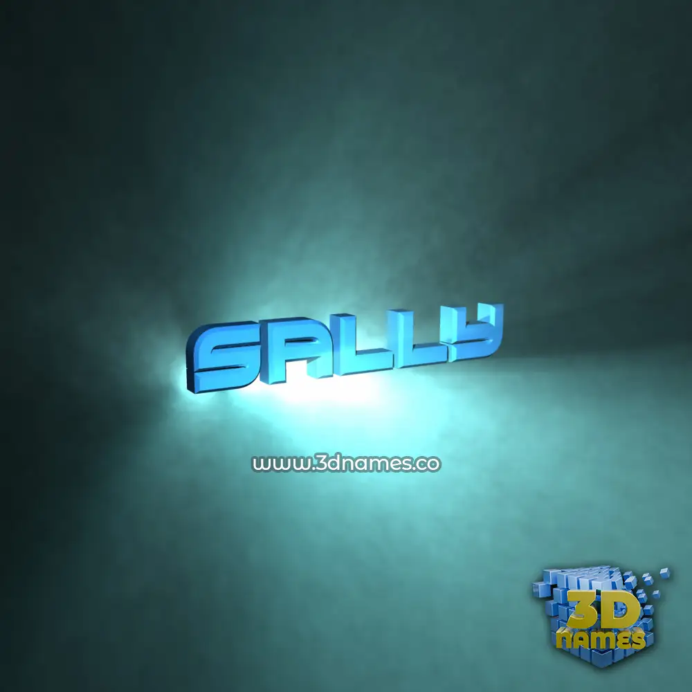 sally in Light Shine style - 3D name wallpaper