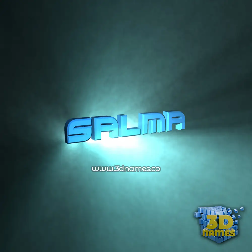 salma in Light Shine style - 3D name wallpaper