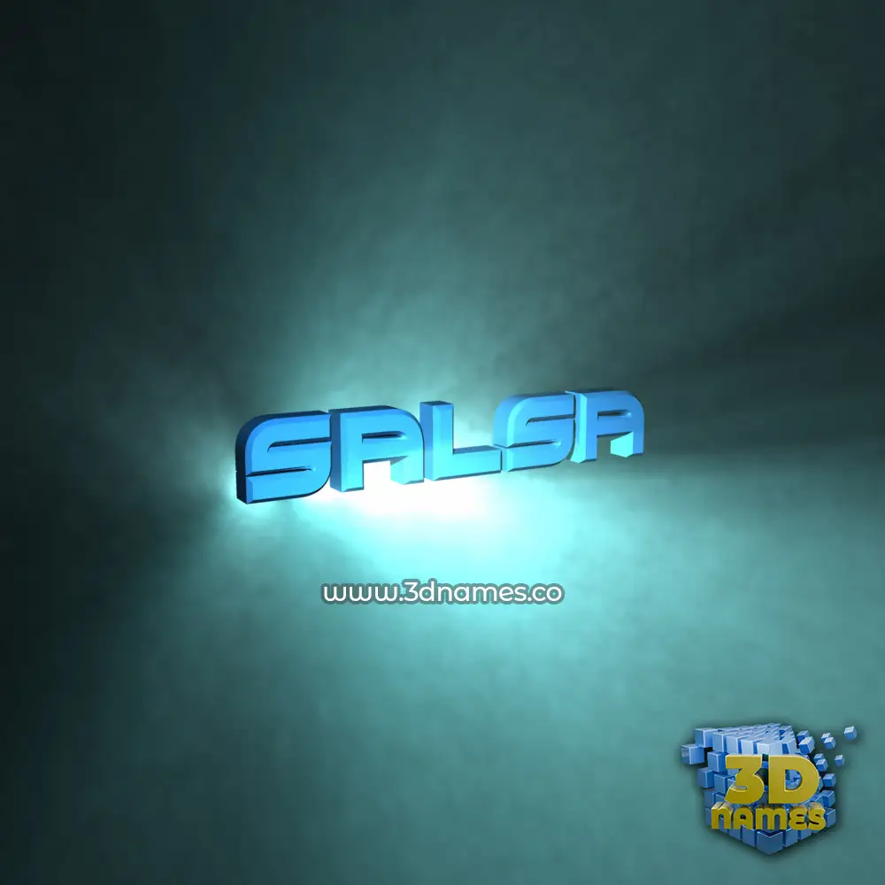 salsa in Light Shine style - 3D name wallpaper