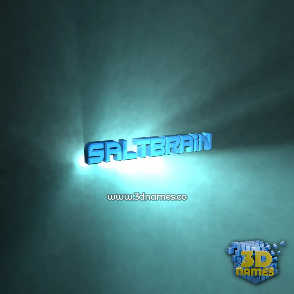 saltbrain in Light Shine style - 3D name wallpaper
