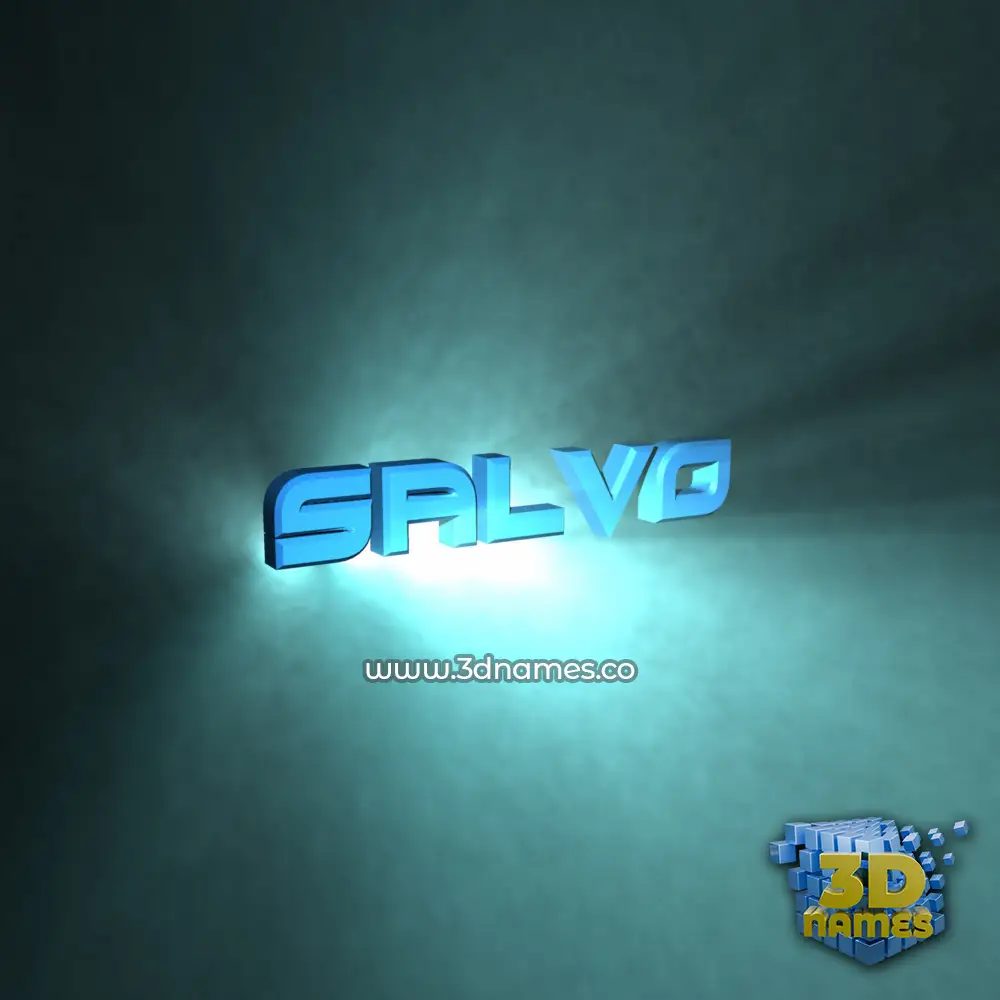 salvo in Light Shine style - 3D name wallpaper