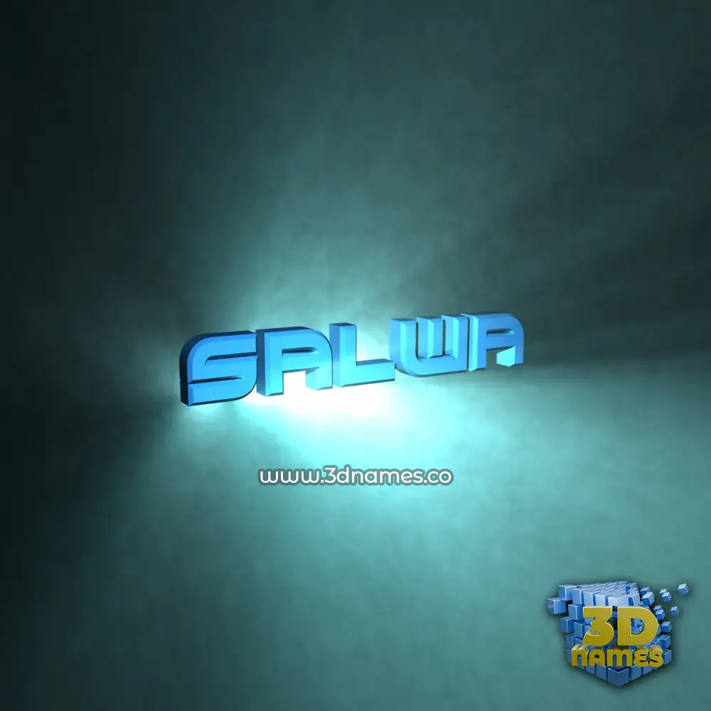 salwa in Light Shine style - 3D name wallpaper