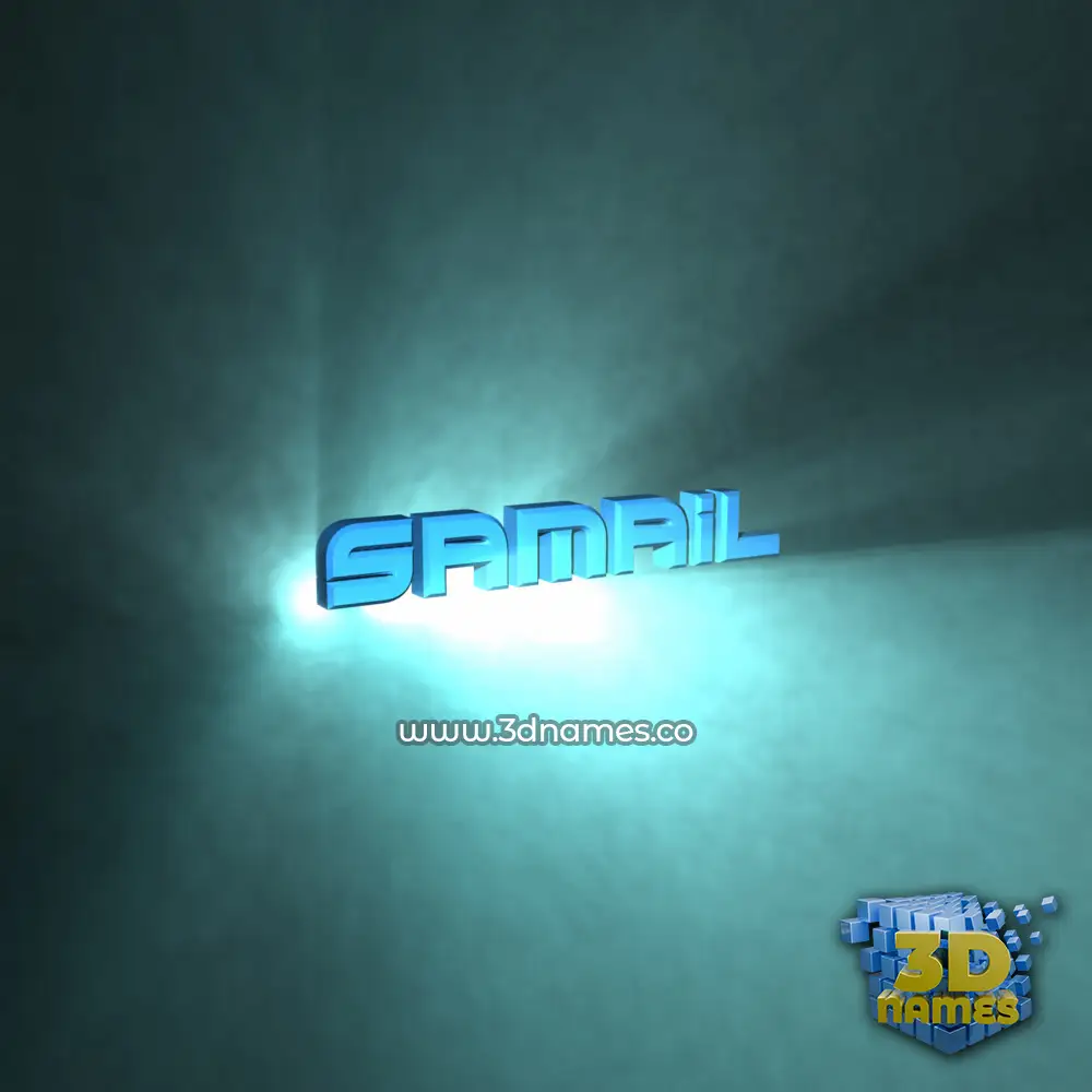 samail in Light Shine style - 3D name wallpaper