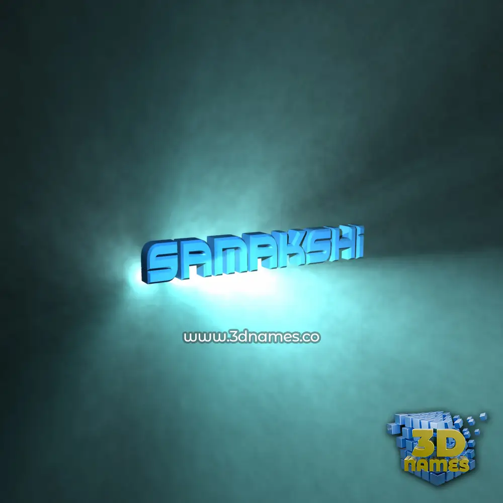 samakshi in Light Shine style - 3D name wallpaper