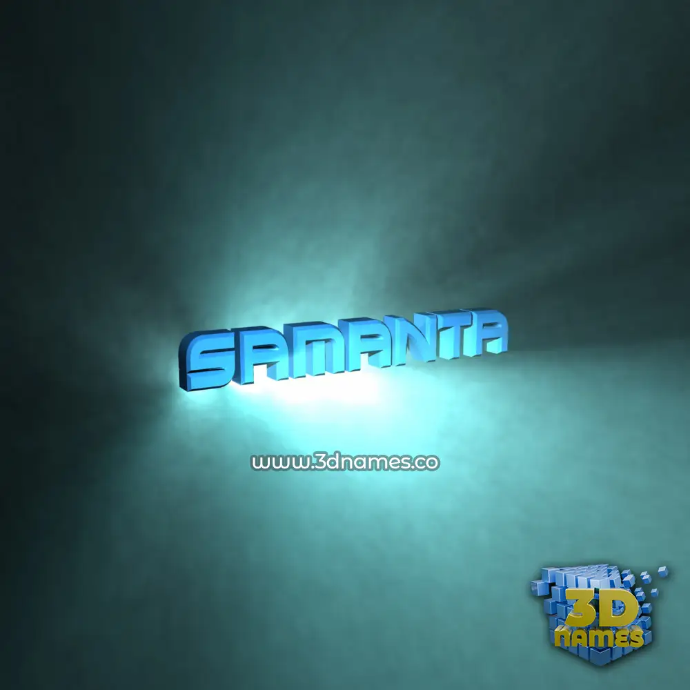 samanta in Light Shine style - 3D name wallpaper