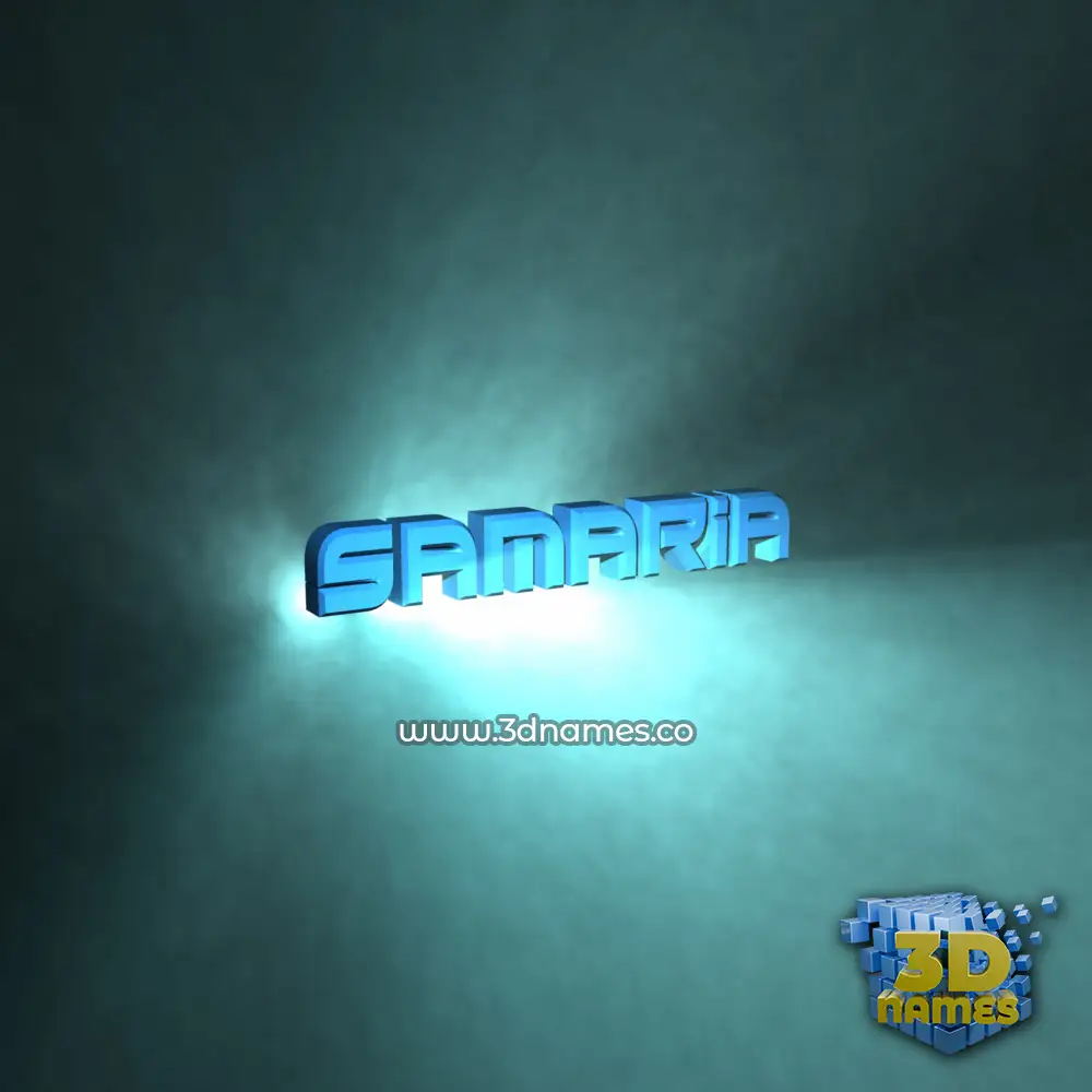 samaria in Light Shine style - 3D name wallpaper