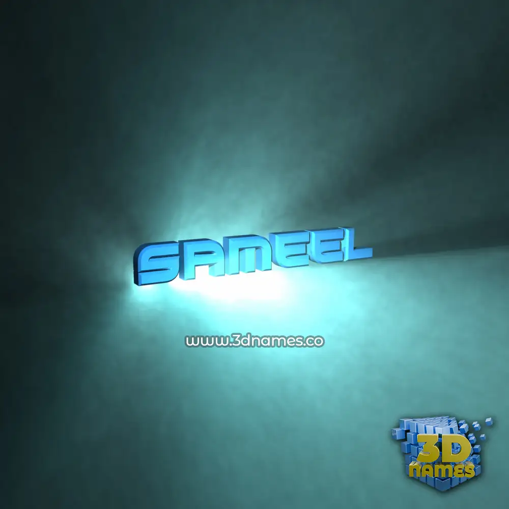 sameel in Light Shine style - 3D name wallpaper