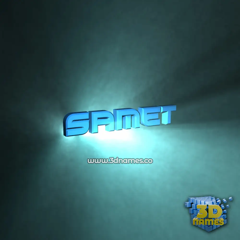 samet in Light Shine style - 3D name wallpaper