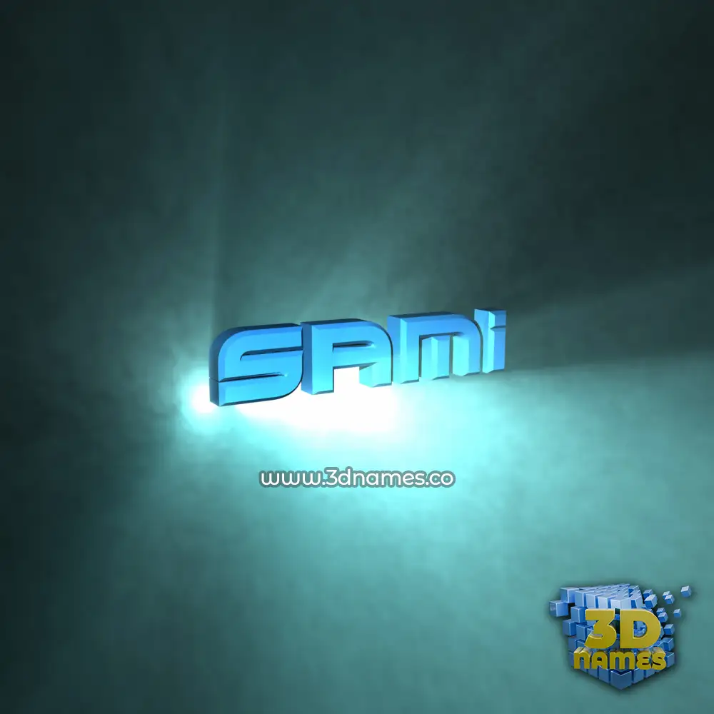 sami in Light Shine style - 3D name wallpaper