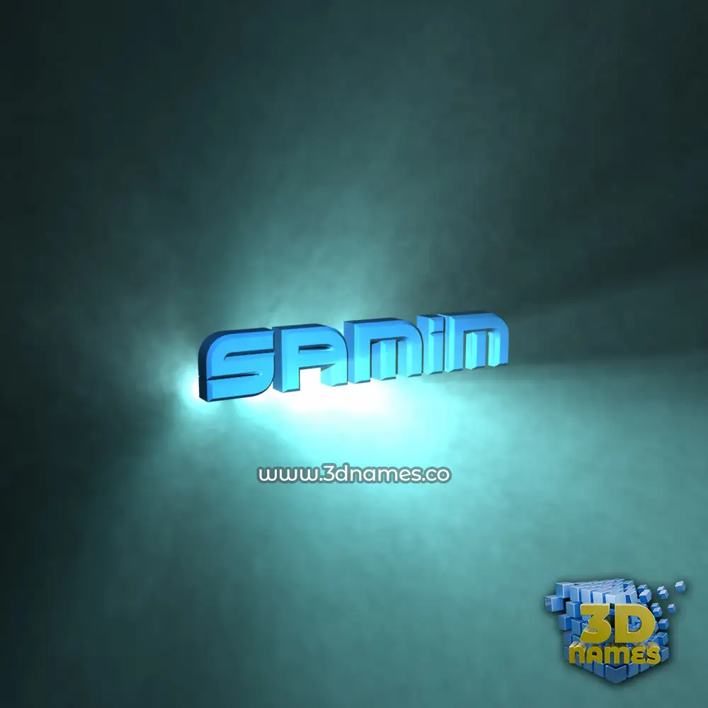 samim in Light Shine style - 3D name wallpaper