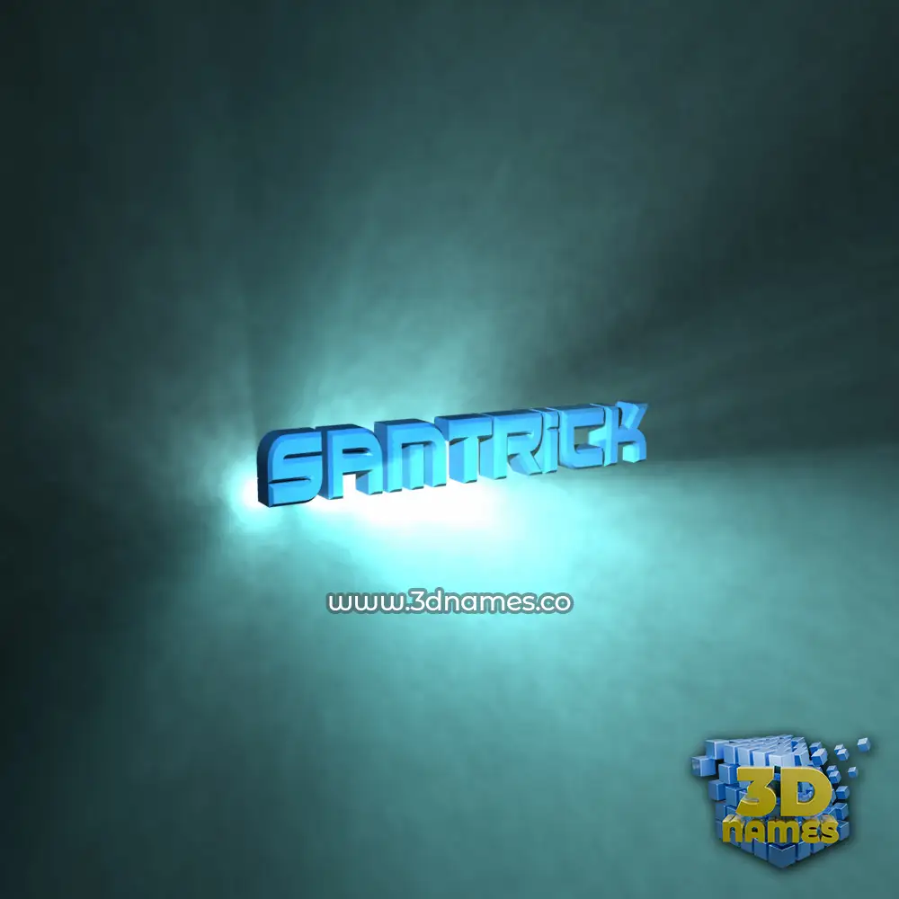 samtrick in Light Shine style - 3D name wallpaper