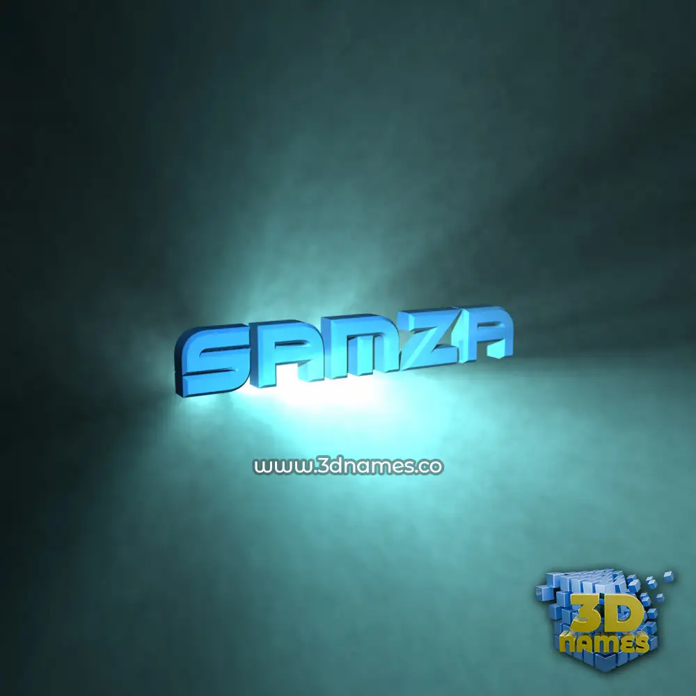 samza in Light Shine style - 3D name wallpaper