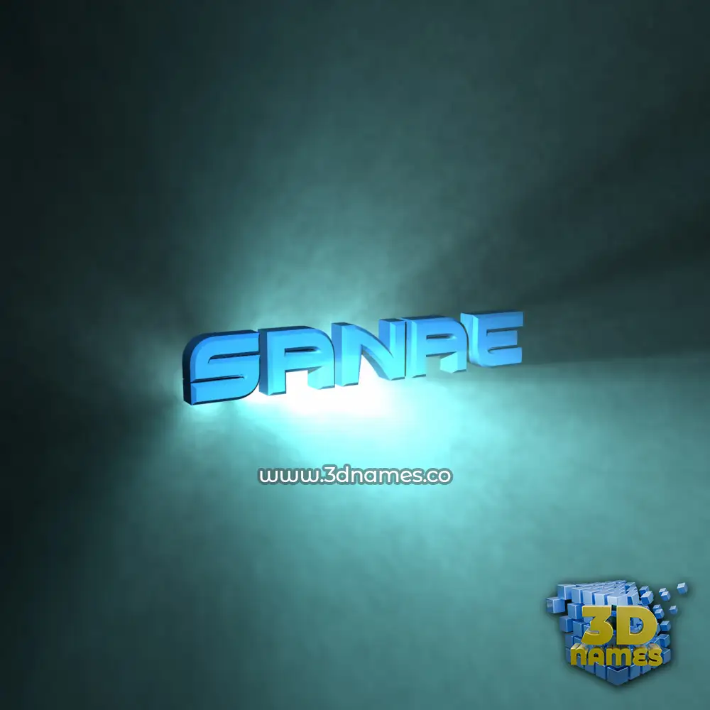 sanae in Light Shine style - 3D name wallpaper