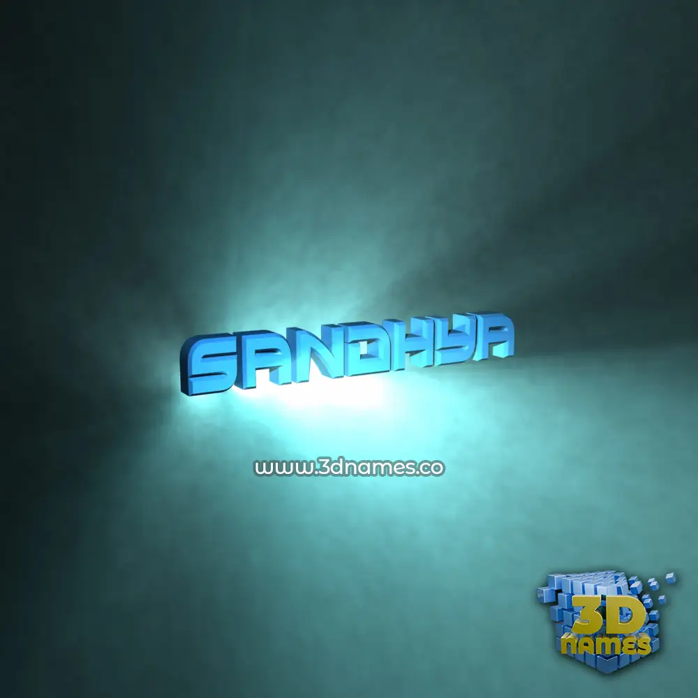 sandhya in Light Shine style - 3D name wallpaper