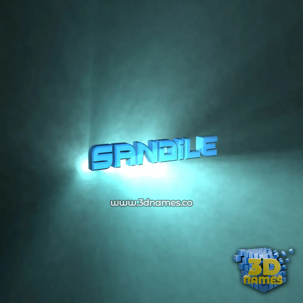 sandile in Light Shine style - 3D name wallpaper