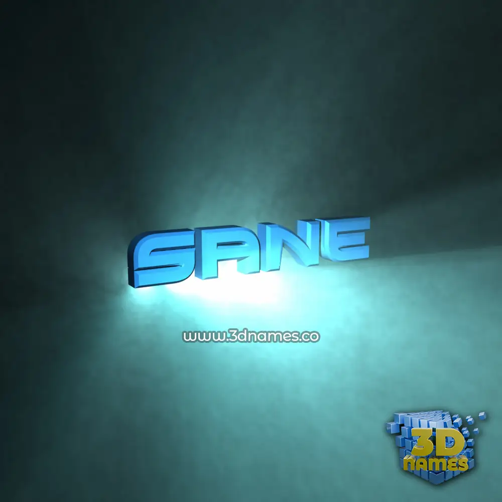 sane in Light Shine style - 3D name wallpaper