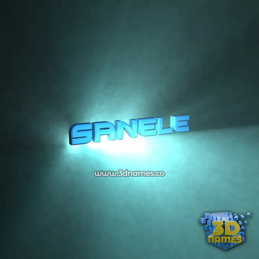 sanele in Light Shine style - 3D name wallpaper