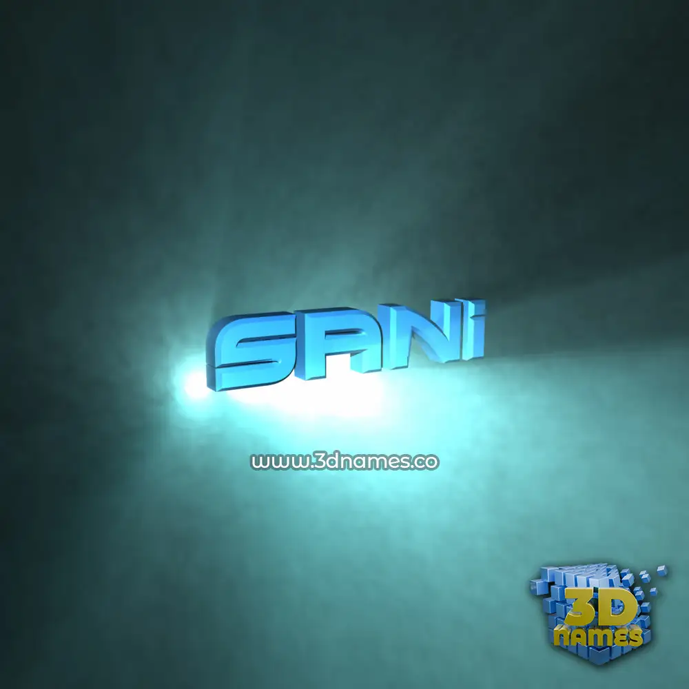 sani in Light Shine style - 3D name wallpaper