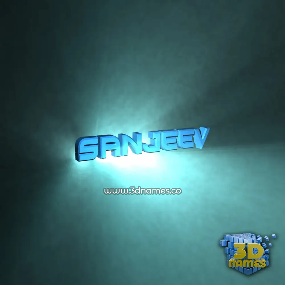 sanjeev in Light Shine style - 3D name wallpaper