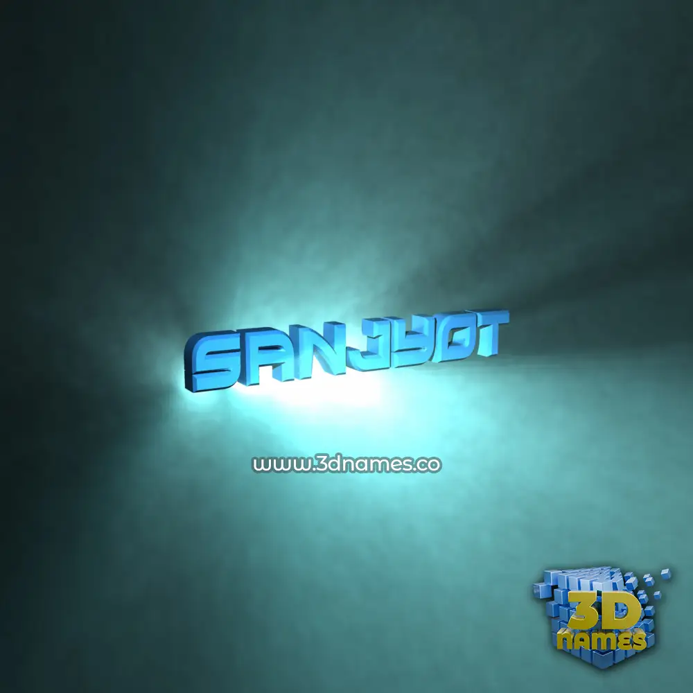 sanjyot in Light Shine style - 3D name wallpaper
