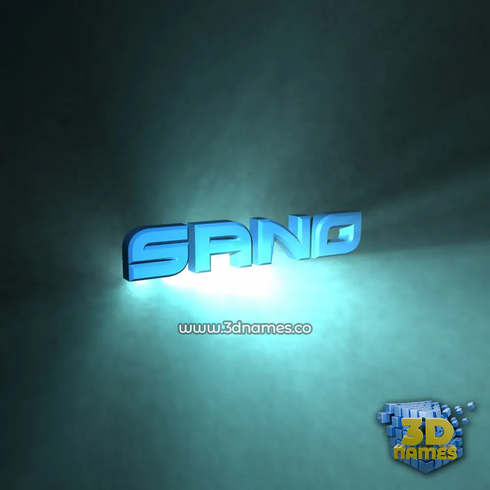 sano in Light Shine style - 3D name wallpaper