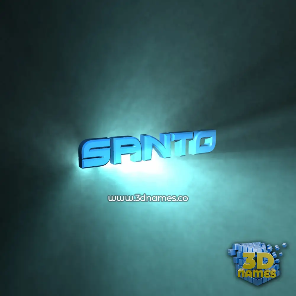 santo in Light Shine style - 3D name wallpaper