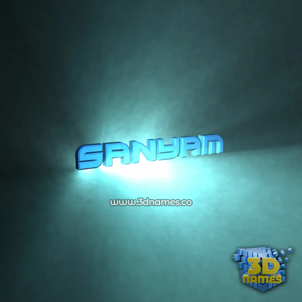 sanyam in Light Shine style - 3D name wallpaper