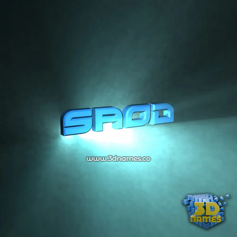 saod in Light Shine style - 3D name wallpaper