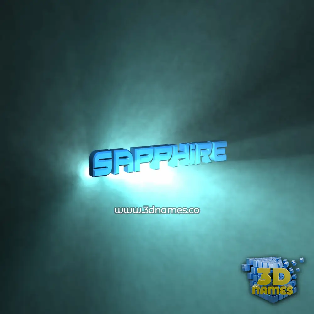 sapphire in Light Shine style - 3D name wallpaper