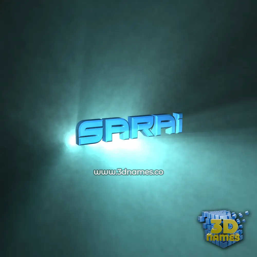 sarai in Light Shine style - 3D name wallpaper