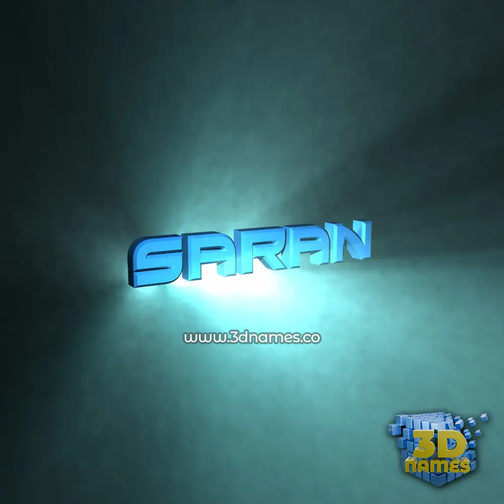 saran in Light Shine style - 3D name wallpaper