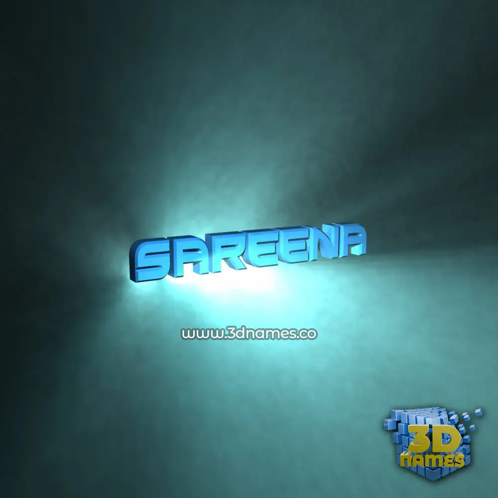 sareena in Light Shine style - 3D name wallpaper