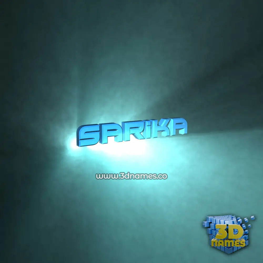 sarika in Light Shine style - 3D name wallpaper