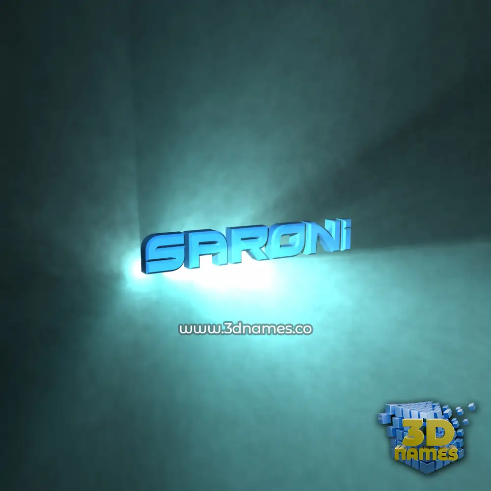 saroni in Light Shine style - 3D name wallpaper
