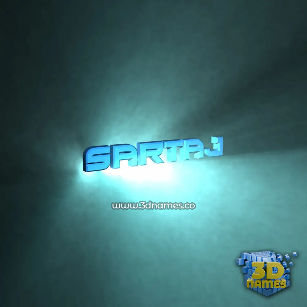 sartaj in Light Shine style - 3D name wallpaper