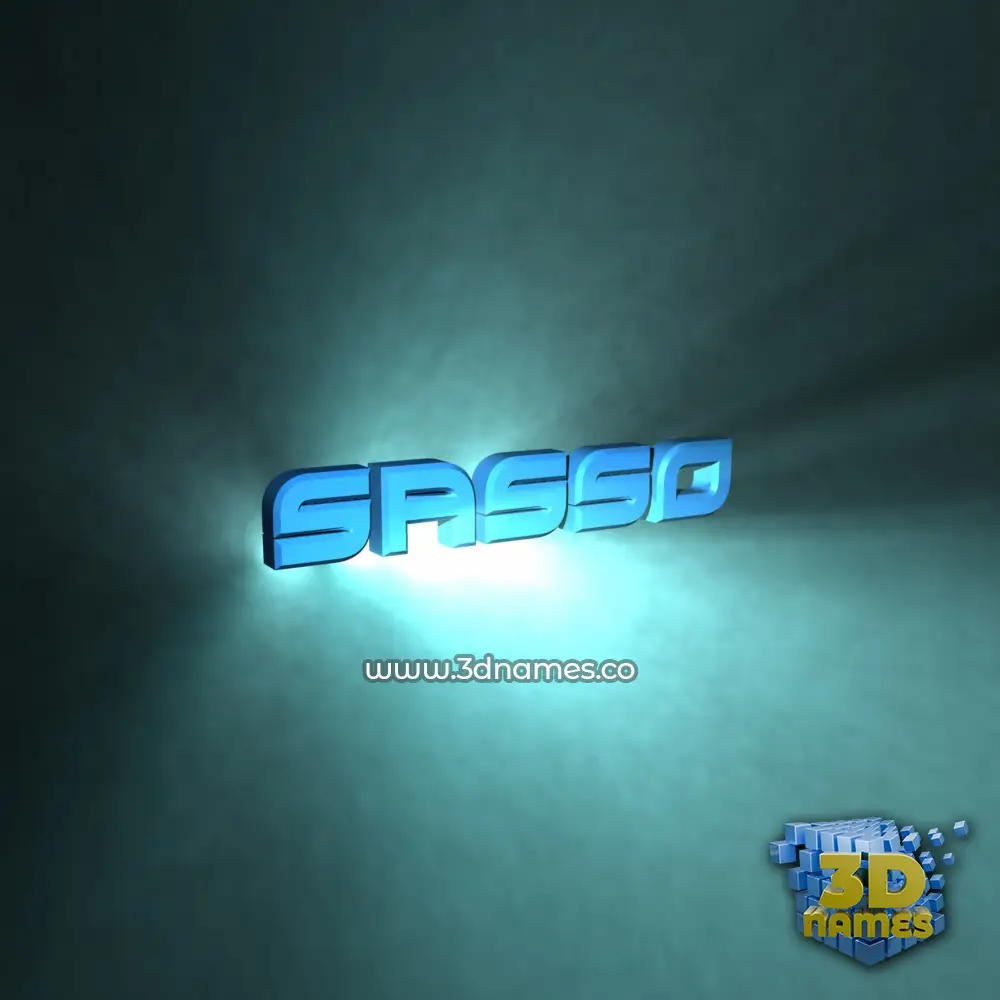sasso in Light Shine style - 3D name wallpaper