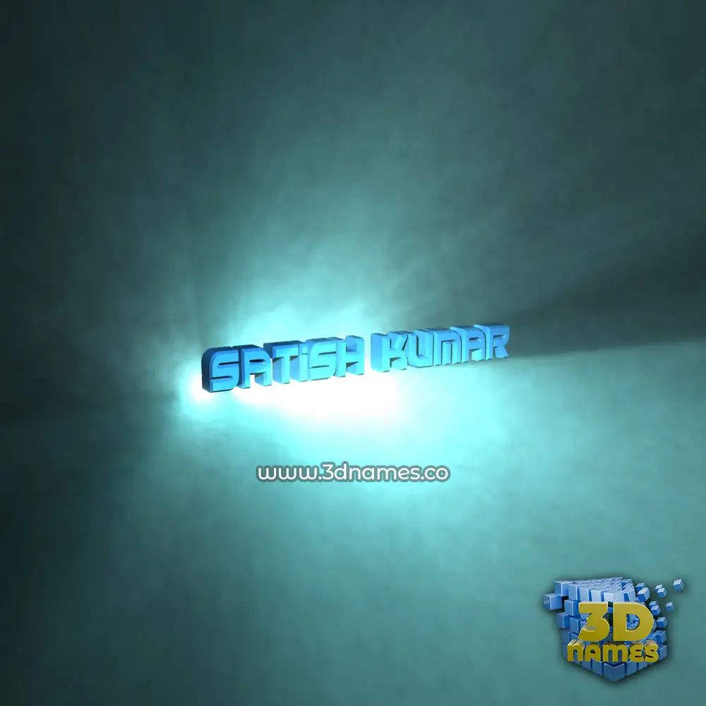 satish kumar in Light Shine style - 3D name wallpaper