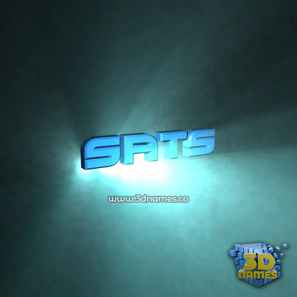 sats in Light Shine style - 3D name wallpaper