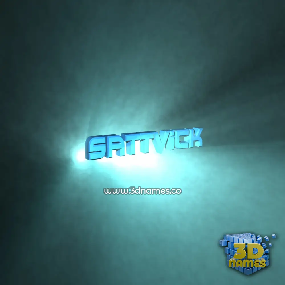 sattvick in Light Shine style - 3D name wallpaper
