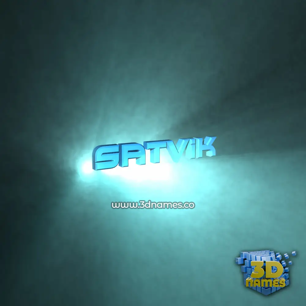 satvik in Light Shine style - 3D name wallpaper
