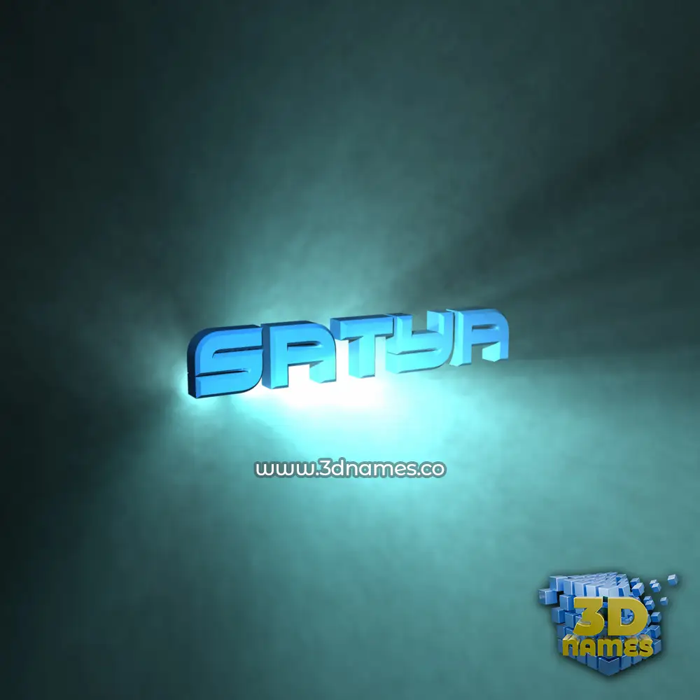 satya in Light Shine style - 3D name wallpaper