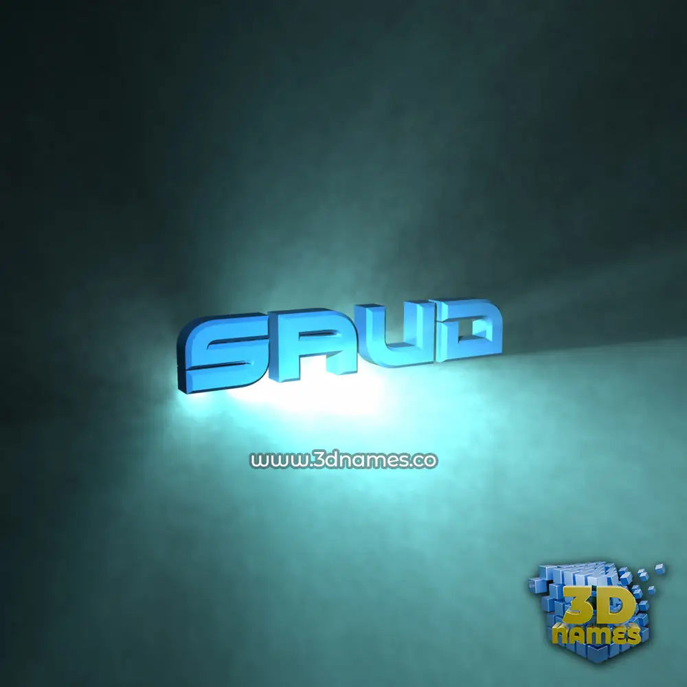 saud in Light Shine style - 3D name wallpaper