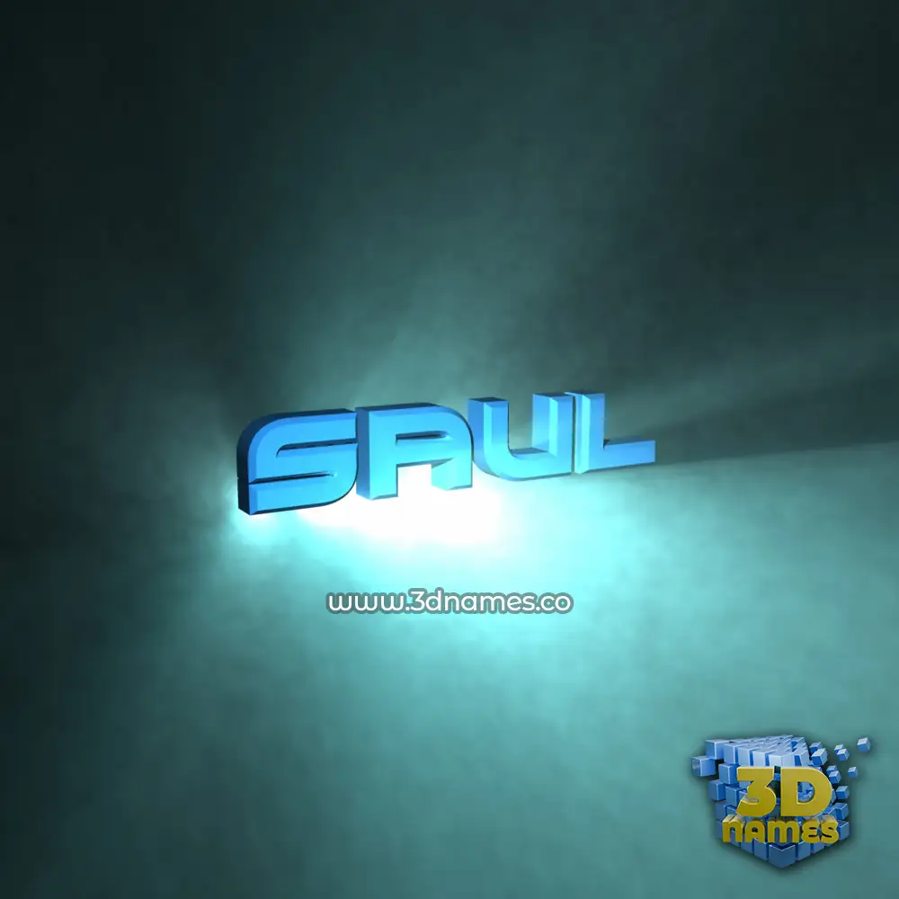 saul in Light Shine style - 3D name wallpaper
