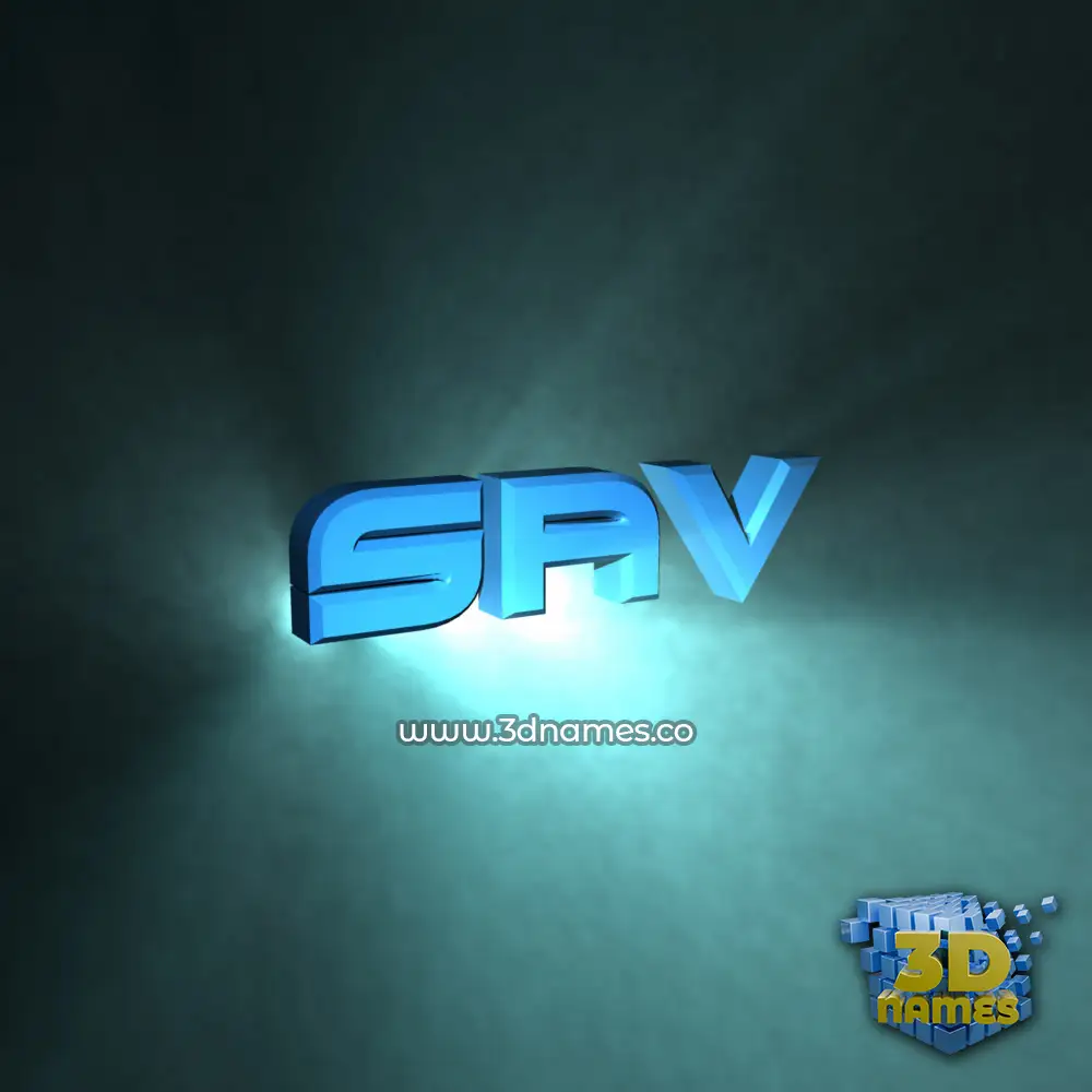 sav in Light Shine style - 3D name wallpaper