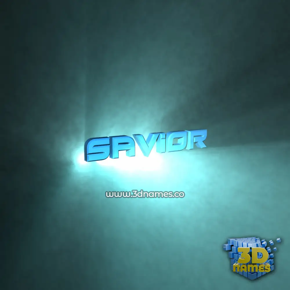 savior in Light Shine style - 3D name wallpaper