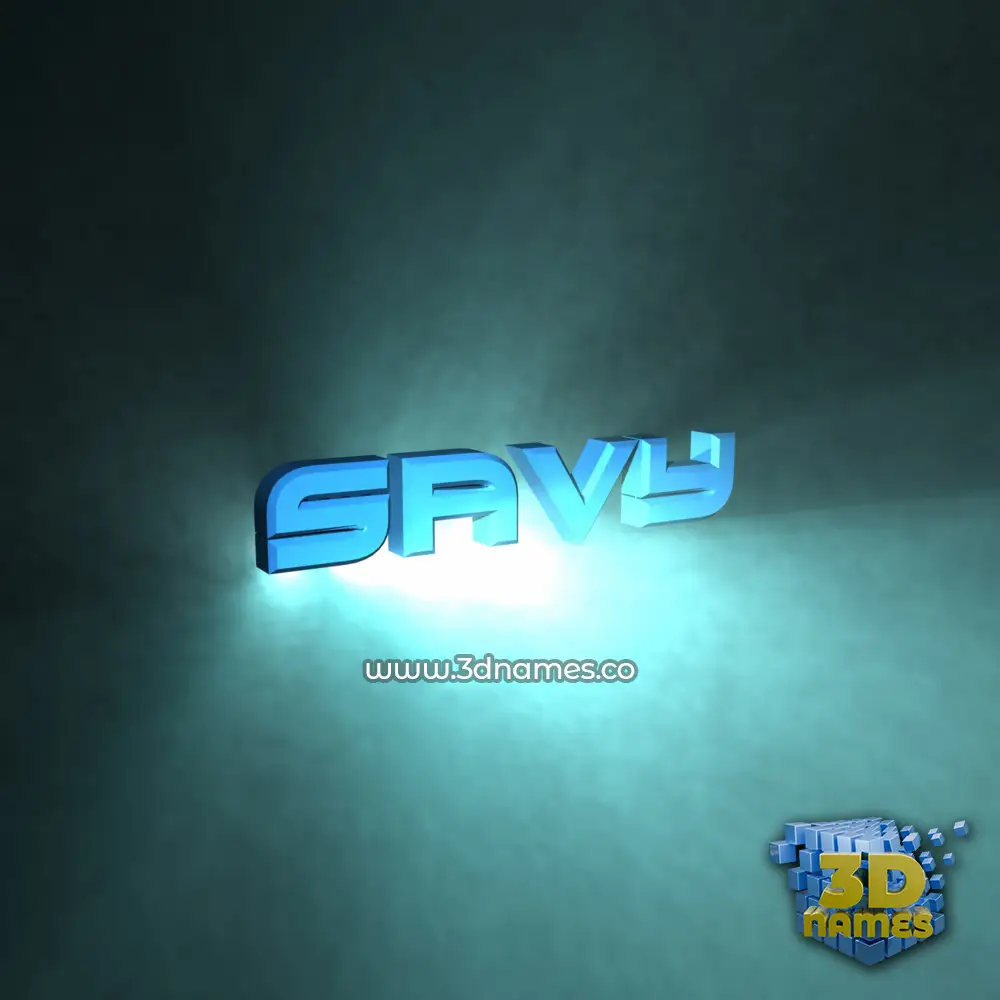 savy in Light Shine style - 3D name wallpaper